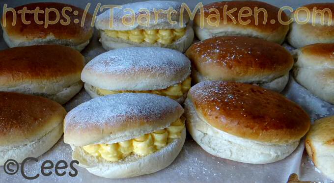 Puddingbroodjes met gele room – stap-voor-stap van bakkers