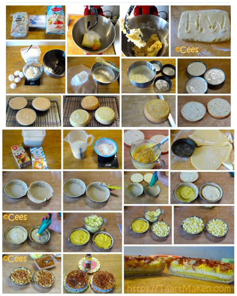 Appeltaart met pudding maken: stap voor stap foto's